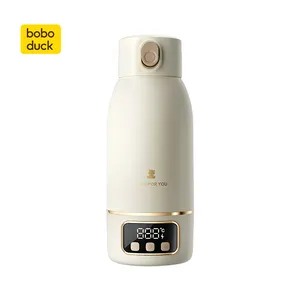 Botol susu bayi baterai portabel 10000mAh, penghangat botol susu nirkabel isi ulang Usb