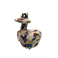 Fauteuil d'appoint moderne et minimaliste en forme de canard de dessin animé, en tissu artistique, rembourré en mousse, canapé individuel, fauteuil de loisirs pour appartement