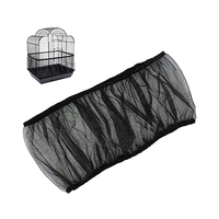 Housse de cage à oiseaux en maille de nylon noire innovante, attrape-graines, protection réglable, extensible et aérée, accessoires pour oiseaux de compagnie