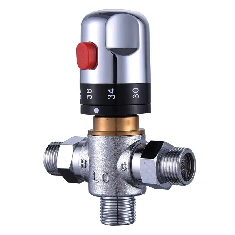 brass thermostatic temperature control G1/2 bath mixer valve for shower valvula termostatica chuveiro