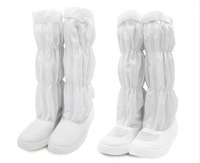 Bottes longues de salle blanche autoclavables résistantes aux hautes températures, semelle épaisse et souple, antidérapantes, en toile, unisexe, été, printemps, automne