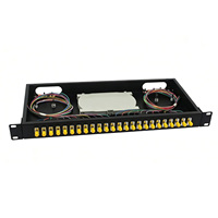 Boîtier de terminaison optique complet 24 ports, panneau de brassage fibre optique ST simple mode 19 pouces, cadre de distribution fibre optique OTB montable en rack