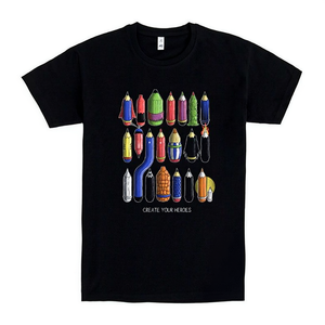 Camiseta promocional Creation negra, crea tu diseño del 20.º aniversario de Heroes - Product Image 1