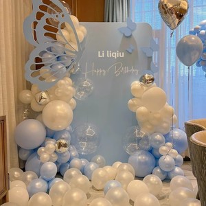 Set de Decoración para Fiesta de 18 Años con Diseño de Mariposas <span class=keywords><strong>JD</strong></span>, Panel de Fotos con Globos Digitales, Decoración para Celebrar la Edad de 18 Años - Product Image 3