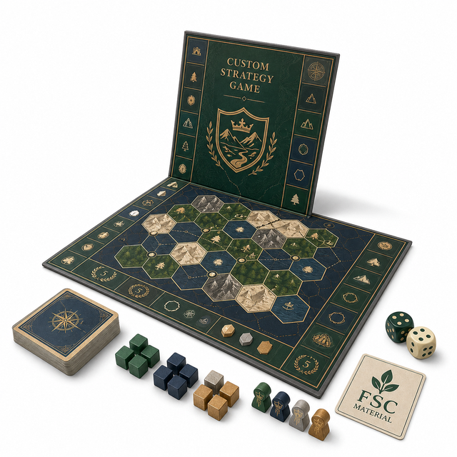 OEM Custom Paper Board Game Printing Wholesale FSC Certified Premium Strategy Tabletop Game Manufacturer for Adults