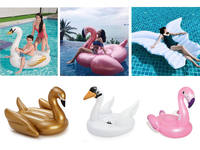 Flotteurs de piscine gonflables 2025 Offre Spéciale-Formes de cygne, de canard, de licorne, d'amusement d'été pour adultes et enfants, jouets aquatiques en PVC durables
