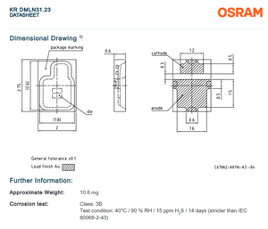 Meilleur prix pour les puces LED OSRAM KR DMLN31.23, couleur rouge unique, 612-630 nm, SYNIOS P2720, dimmable, garantie de 3 ans - Product Image 6