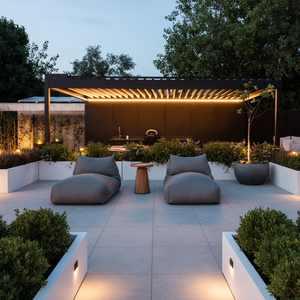 Toldo de aluminio ecológico y resistente al viento para exteriores, montado en la pared, con cubierta de techo abatible impermeable para balcón o <span class=keywords><strong>terraza</strong></span> - Product Image 1
