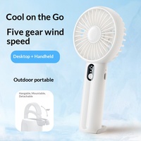 Ventilateur portable numérique à affichage LED, rechargeable par USB, mini-ventilateur de poche pliable, idéal pour l'extérieur, en plastique – Meilleures ventes