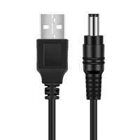 Jingsai, venta al por mayor, chaqueta de PVC blanco, Cables USB, cargadores de 5V 1A-2A con fuente de alimentación de interfaz de 5,5*2,5mm para enrutadores, decodificadores