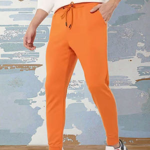 Private Label Low MOQ <b>Men</b> Casual Fitness <b>Trouser</b> Plain Dyed Straight Quick Dry Polyester/Cotton Canvas Lightweight <b>Winter</b> Made - Product Image 3