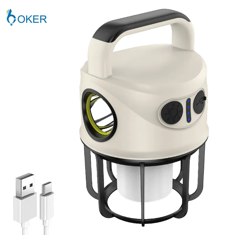 LED Recarregável Luz Iluminação exterior Holofote de emergência portátil Tent Camping Lantern Light