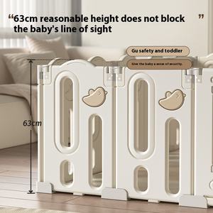 Parc de jeu pliable pour enfants à motif animal, clôture de protection en plastique, tapis de jeu pour bébés à usage domestique, aire de jeu sécurisée pour bébés - Product Image 4