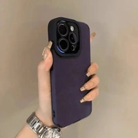 Coque de Téléphone Luxe 2025 pour iPhone 16 15 14 13 12 Pro Max 7 8 Plus – Protection Antichoc en Cuir d'Agneau, Housse de Protection d'Objectif Compatible XS Max