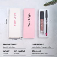 Logo Kustom DIY Tube Lipstick Lip Liner Kit Creamy Matte Vegan Bebas Kekejaman Tahan Lama Pigmentasi Tinggi Tahan Air OEM Lip Combo