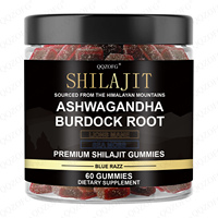 Gummies de Shilajit Pur de l'Himalaya Marque Blanche OEM avec Ashwagandha pour l'Énergie, le Soutien Immunitaire et la Santé Globale des Hommes et des Femmes