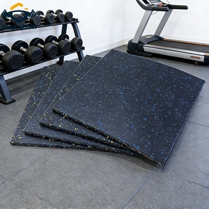 Tapetes de Gimnasio de Caucho EPDM, Piso de Caucho Encastrable, Tapete de Caucho Antideslizante, Ignífugo e Impermeable con Puntos para Gimnasio, Jardín y <span class=keywords><strong>Parque</strong></span> - Product Image 1