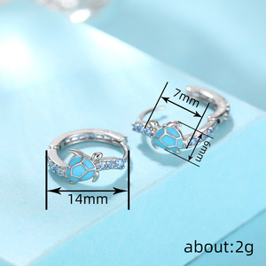 Orecchini a Forma di Tartaruga per Donne, Stile Oceanico, Accessori per Orecchie da Indossare Quotidianamente - Product Image 3