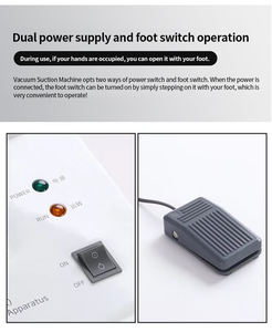 Cheap and Popular ABS Electric Portable Vacuum Suction Pump with Two Large Capacity Jars 20L/Min 60dB - Product Image 5