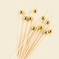 Piques à cocktail en bambou argenté de 12 cm, brochettes fantaisie pour apéritifs et fruits, cure-dents jetables pour fêtes et traiteurs