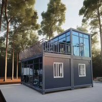 Maison préfabriquée en acier pour l'extérieur, emballage plat, conteneur, 3 chambres, hôtel, chambre mobile, conteneur