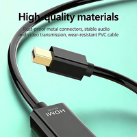 Câble adaptateur Mini DisplayPort DP Thunderbolt vers HDTV HD 4K*2K 30HZ Or