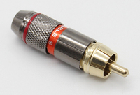 Adaptateur de prise RCA mâle pour son musical Connecteur à souder plaqué or sans soudure Adaptateur audio vidéo en or Connecteur de câble