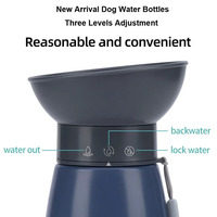 Bouteilles pour animaux de compagnie en ABS de grande capacité 600 ml, fabricants de bouteilles d'eau pour chien à presser, bouteille d'eau portable pour chien, bouteille d'eau pour chien de voyage