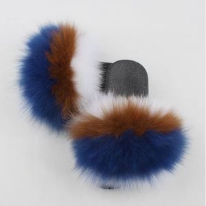 Enfants fourrure pour pantoufles été doux bébé fille diapositives anti-glissant hauteur augmentant amorti respirant moelleux fourrure de <span class=keywords><strong>renard</strong></span> - Product Image 3