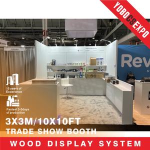 บูธแสดงสินค้าแบบโมดูลาร์ DIY ขนาด 10x10 ฟุต ใช้ซ้ำได้ สำหรับธุรกิจอัตโนมัติ ทนไฟ น้ำหนักเบา ติดตั้งง่าย สำหรับ 2 <span class=keywords><strong>คน</strong></span> - Product Image 4