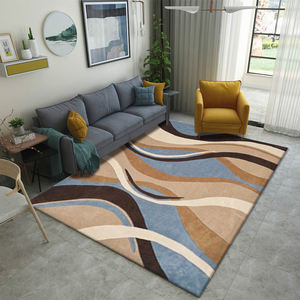 Alfombra de dormitorio geométrica Lisa moderna con impresión 3D de alta calidad para decoración del hogar - Product Image 1
