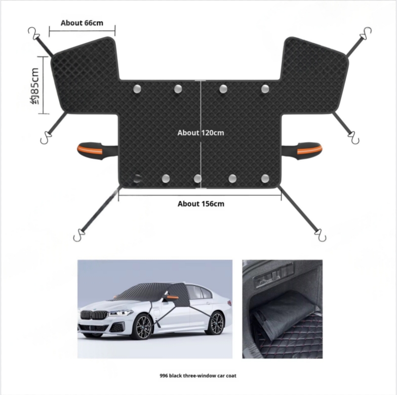 Black-9 magnets/6 straps/three window snow guards