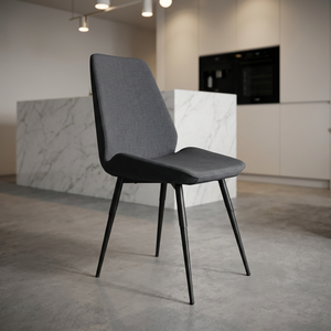 Chaise de salle à manger rembourrée moderne CALINA, pieds en acier – Meubles de salle à manger - Product Image 1