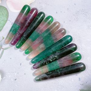 HZアメジストマッサージワンドターミネートジェムストーン形而上学的クリスタルペンシルポイントクリスタルタワーチャクラストーンヒーリングクリスタル3-4インチ - Product Image 5