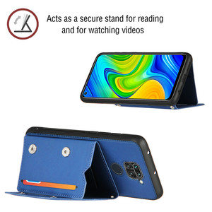 Custodia per telefono con portafoglio per carte a tracolla con cordino per Xiaomi <span class=keywords><strong>Redmi</strong></span> <span class=keywords><strong>9C</strong></span> custodia per telefono con supporto in pelle PU - Product Image 4