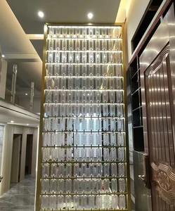 Nouvelle conception de <span class=keywords><strong>carreaux</strong></span> de <span class=keywords><strong>verre</strong></span> suspendus <span class=keywords><strong>en</strong></span> cristal transparent, briques de cristal <span class=keywords><strong>en</strong></span> <span class=keywords><strong>verre</strong></span> avec trous <span class=keywords><strong>pour</strong></span> <span class=keywords><strong>cloison</strong></span> murale - Product Image 4