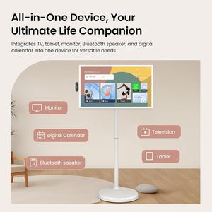 Televisor Inteligente Portátil para Baño de 24/27/32 Pulgadas FHD de Fábrica, 2.ª Generación (6)GB RAM+128GB Android 14 con Certificación EDLA, Blanco, Wi-Fi, con Ruedas, 24 Pulgadas - Product Image 2