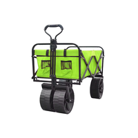 WOQI Chariot pliable portable en acier de grande capacité Chariot à la mode Autres accessoires de camping Wagon de plage de jardin