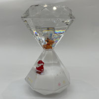 Minuteur liquide en forme de diamant, figurine flottante en acrylique (Père Noël, Princesse, Dauphin), sablier, jouet sensoriel, décoration de maison pour les fêtes, cadeau