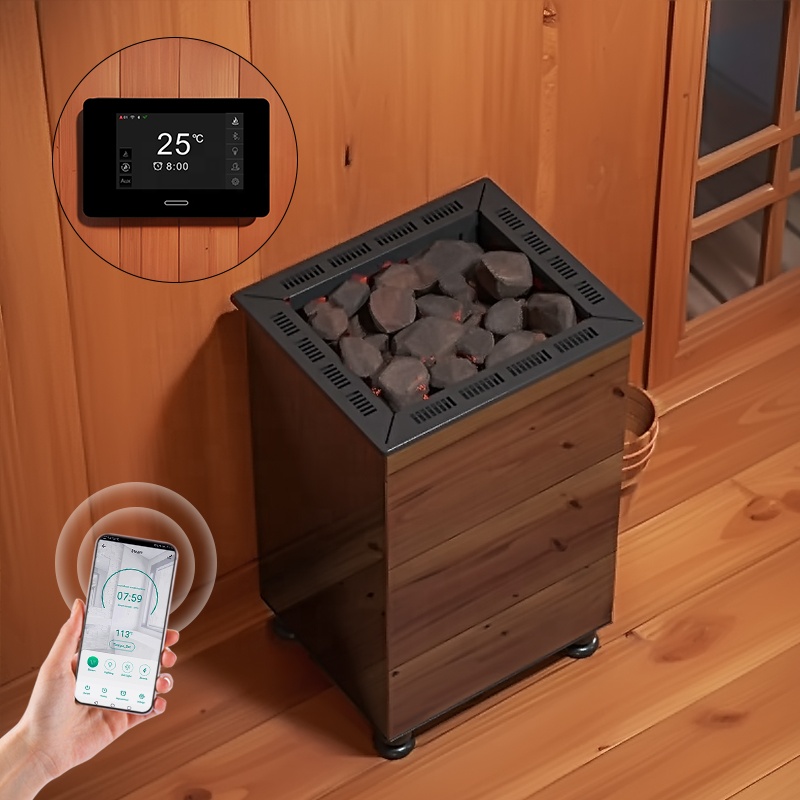 Manufacturer Smart WiFi APP Control Outdoor Sauna Stove Infrared Sauna Oven,OEM/ODM 4.5KW 6KW 9KW 12KW 15KW 18KW Sauna Heater