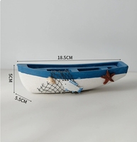 Ornement de style océanique méditerranéen, modèle de bateau créatif, artisanat, bateau pirate, petit bateau en bois pour table