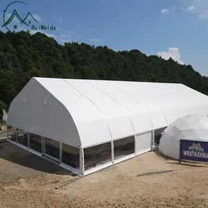 Grosir tenda gudang aluminium PVC luar ruangan pemasangan cepat tenda industri penyimpanan untuk stok