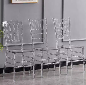 Wholesale Factory Price <b>Stackable</b> Transparent Clear Crystal PC Plastic Acrylic Hotel Banquet <b>Chair</b> for Events - Product Image 1