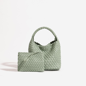 Bolso de hombro cruzado de moda para mujer, hecho a mano, impermeable, de PU, novedad 2025, estilo nicho, portátil, tipo cesta de verduras, con cadenas - Product Image 5