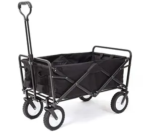 Hot Sales Steel Portable Folding Trolley Cart Customized Sturdy Beach Camping Cart Garden Collapsible Wagon Trolley Cart