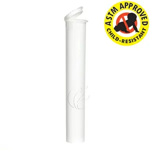 Custom 90mm PP CR Transparent Black Squeeze Plastic Container Packaging Tubes Pop Top Tubes