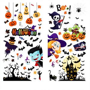 Oferta Especial: Pegatinas de Ventana de Elfo de Dibujos Animados para Halloween, Impresas con UV, de PVC Reutilizable, Decoración Impermeable para Vidrio, para Niños - Product Image 4