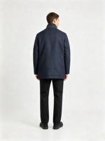 Manteau trench pour homme de haute qualité, respirant, élégant, à double boutonnage, tissé, décontracté
