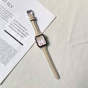 <span class=keywords><strong>Bracelet</strong></span> de montre en <span class=keywords><strong>cuir</strong></span> mince pour <span class=keywords><strong>Apple</strong></span> <span class=keywords><strong>Watch</strong></span> Band 44mm 45mm 41mm 40mm 42mm 38mm <span class=keywords><strong>Bracelet</strong></span> en <span class=keywords><strong>cuir</strong></span> pour Iwatch Series <span class=keywords><strong>7</strong></span> 6 5 4 3 2 1 - Product Image 5