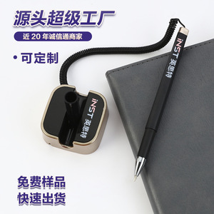 Nanmu Custom Ballpoint <b>Pen</b> 0.5mm Black Ink <b>Gold</b> Base With Black Shaft For Office Hotel Advertising Wholesale - Product Image 1